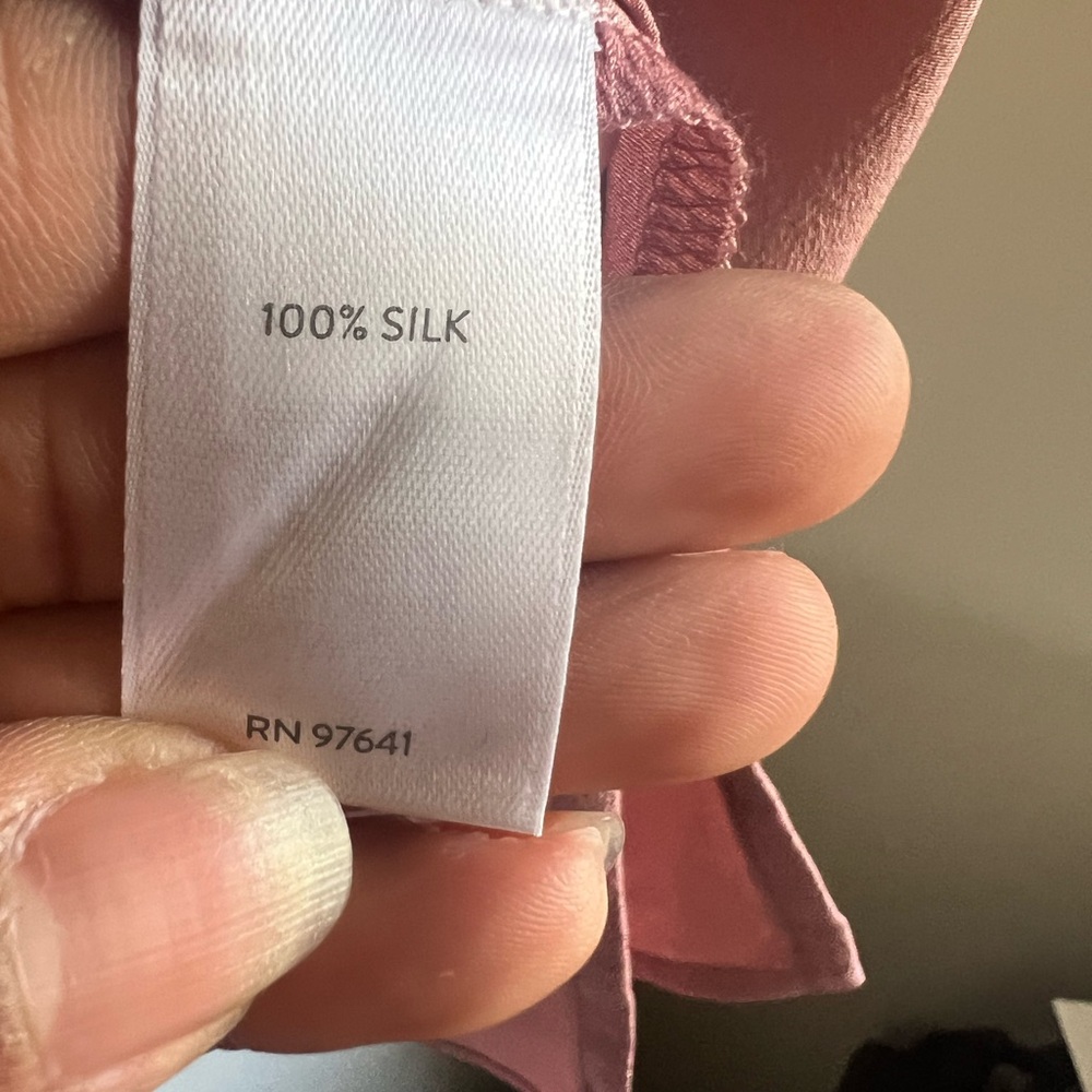 J. Jill Mauve Button-Up Blouse 100% Silk Size 3X - Picture 4 of 6